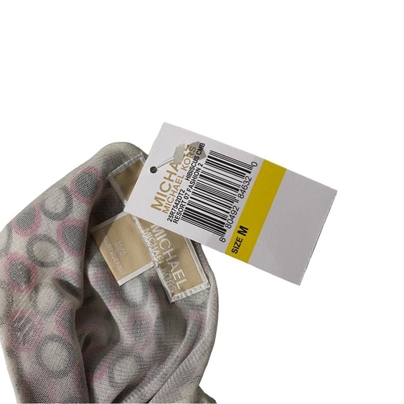 Michael Kors Pink White Black Polka Dot All Over Halter V-Neck Mini Dress M NWT - Picture 6 of 10